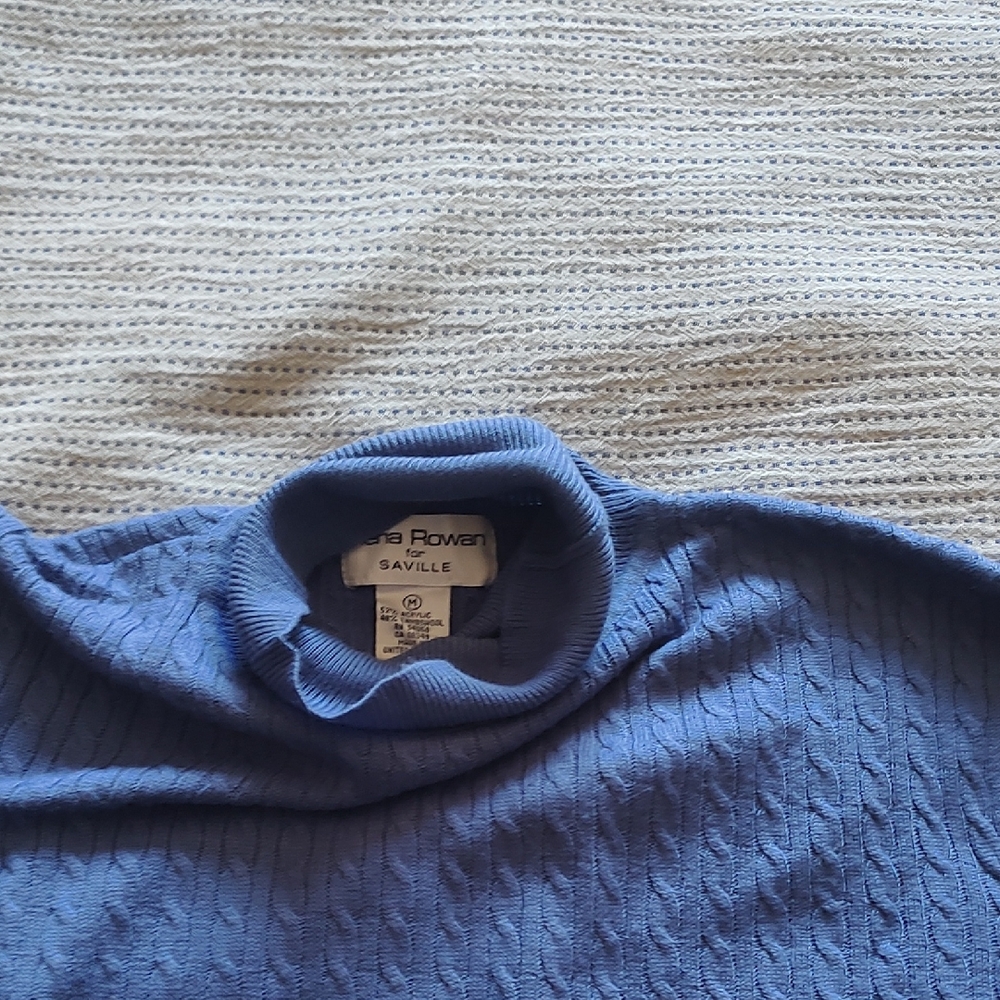 Blue Cable Knit Sweater